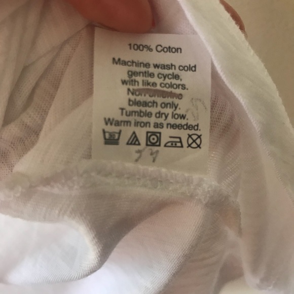 NWOT Madewell White Cotton Basic Tee Shirt XS - Picture 8 of 8